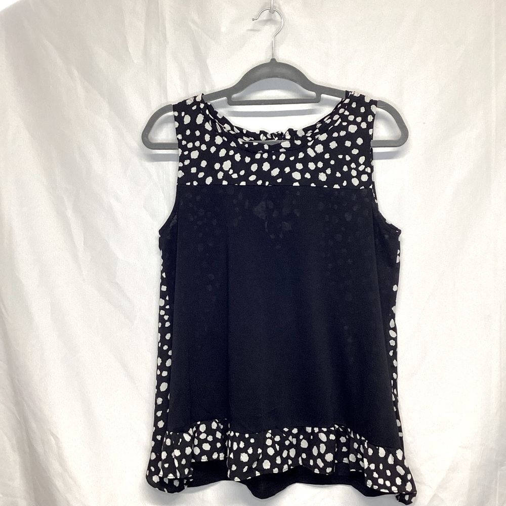 Umgee Sleeveless Sheer Flowy Blouse